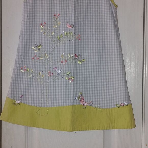 Gymboree gingham embroidered bird and design spring summer dress - Picture 2 of 7